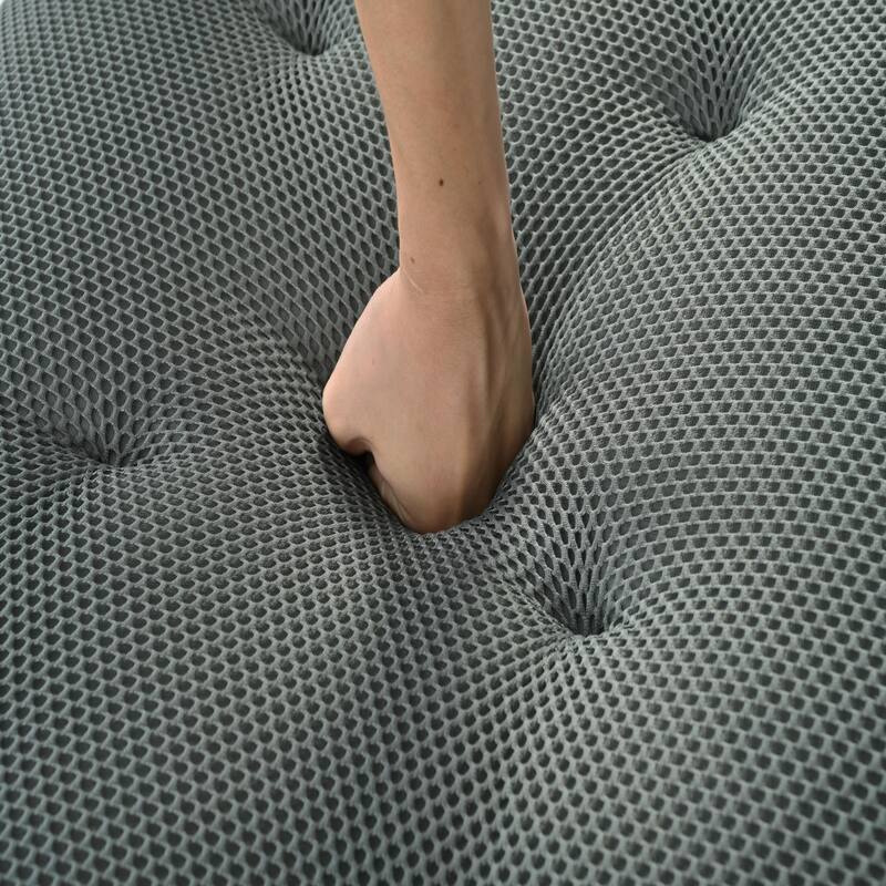 107" Polyester Mesh L-Shape Modular Sectional Sofa with Deep Seating and Pocket Spring Cushions