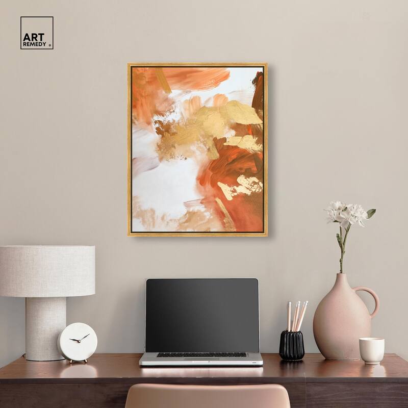 Golden Bronze Ripple II Canvas by Art Remedy