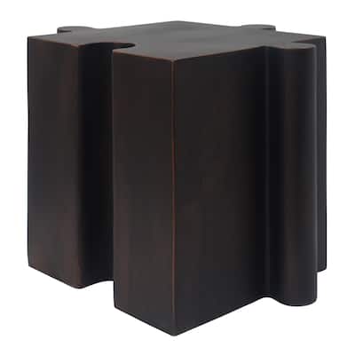 Christopher Knight Home - Sandy Puzzle Art Modern Outdoor Side Table with Modular Convex Edge Design