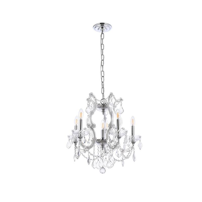Fleur Illumination Collection Pendant D:20in H:25in Lt:6 Chrome Finish
