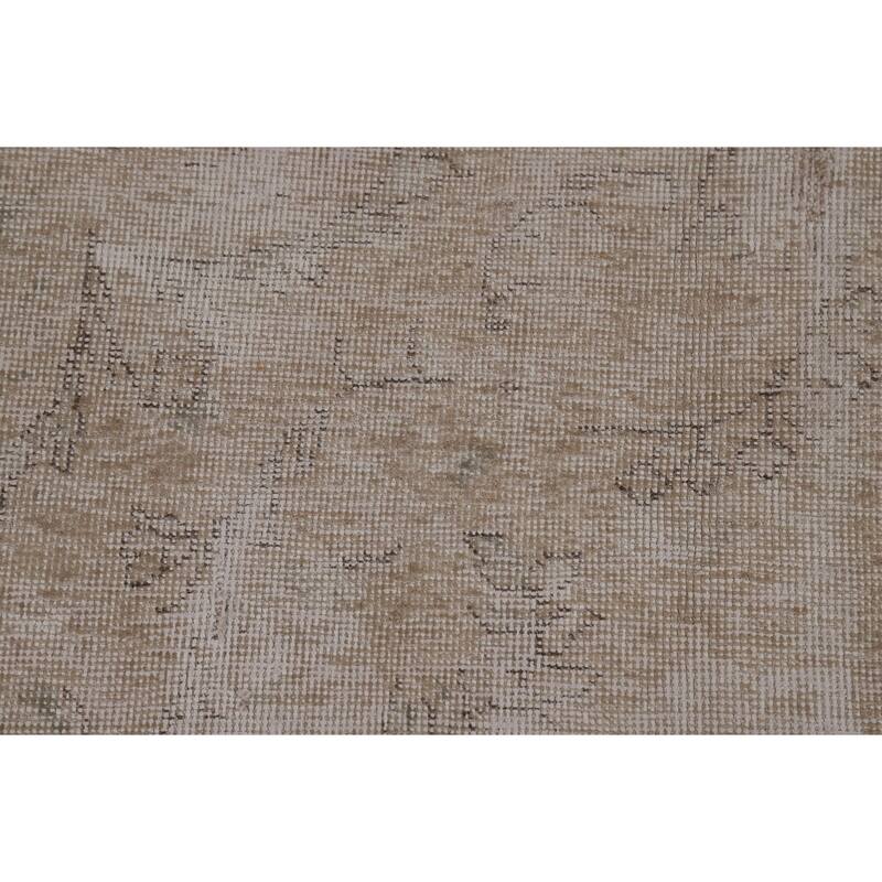 Distressed Tabriz Persian Vintage Rug Hand-Knotted Wool Carpet - 8'11"x 12'9"