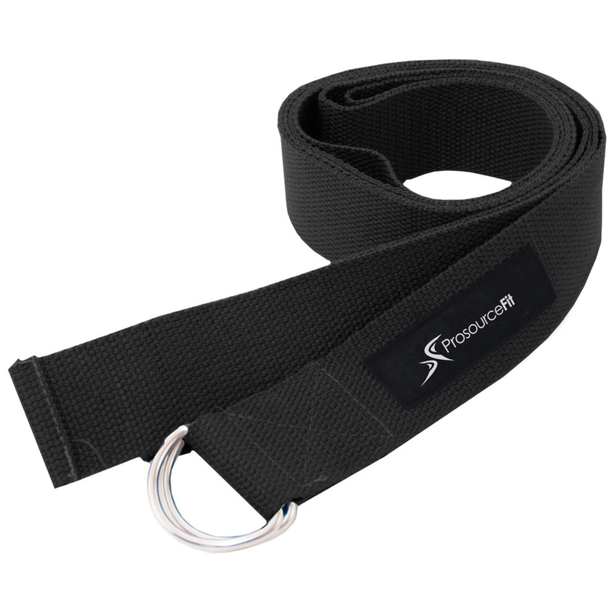 ProsourceFit Metal D-Ring Yoga Strap 8' for Stretching and Flexibility