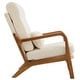 preview thumbnail 43 of 105, High Back Solid Wood Armrest Backrest Leisure Chair Accent Chair