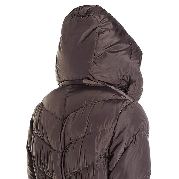 steve madden maxi puffer coat