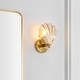 preview thumbnail 1 of 5, SAFAVIEH Lighting Sirena 5-inch Shell Wall Sconce with Bulbs (Set of 2) - 8 in. W x 5.5 in. D x 9.5 in. H