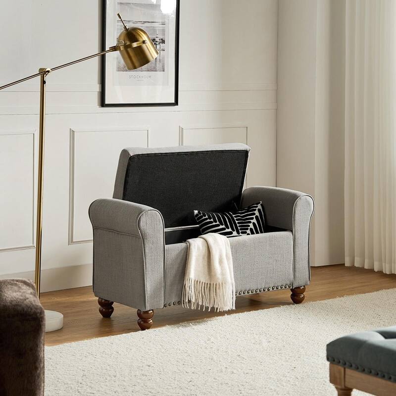 Silvia Upholstered Bench with Storage Space
