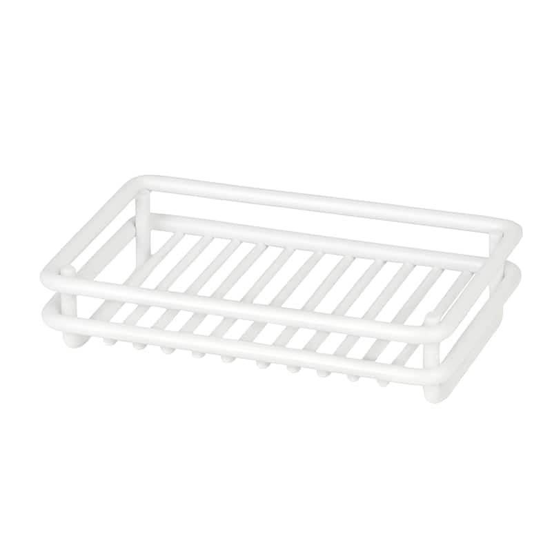 Creative Home White Powder Coated Metal Wire Soap Dish