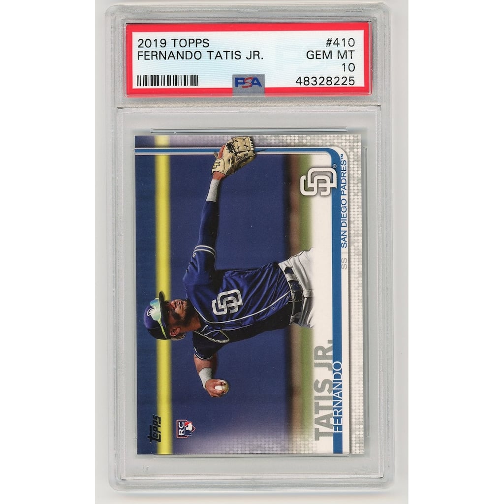 Fernando Tatis Jr 2019 Topps Baseball Rookie Card #410 Graded PSA 10 - 8'6" x 11'6"