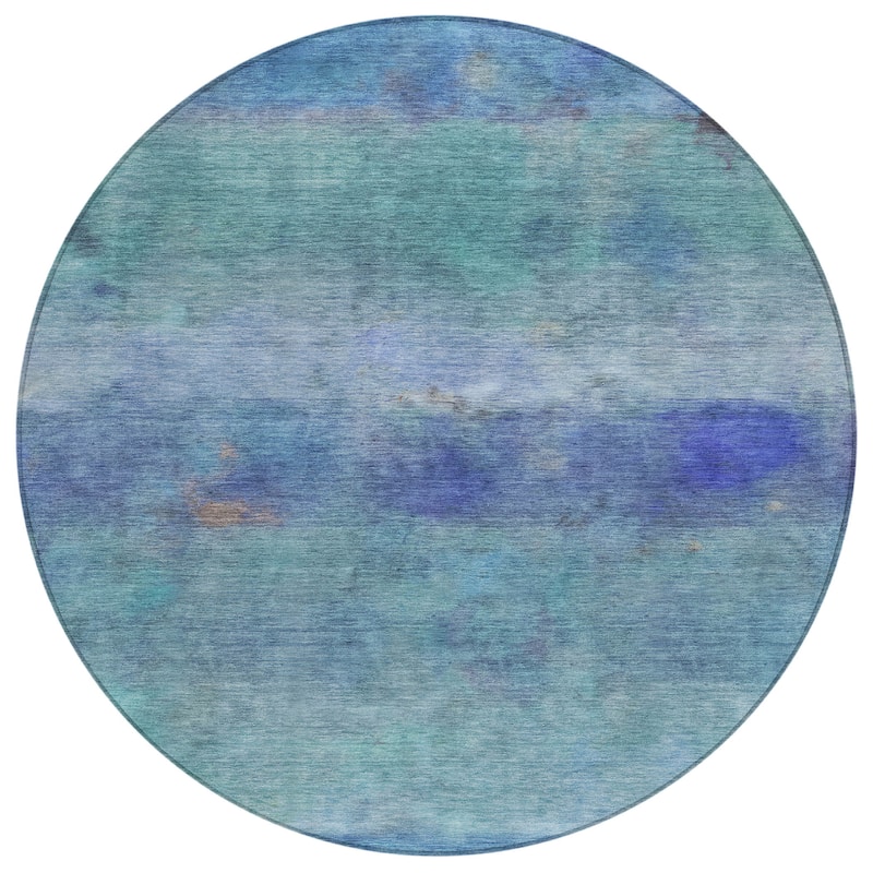 Machine Washable Indoor/ Outdoor Contemporary Ombre Chantille Rug