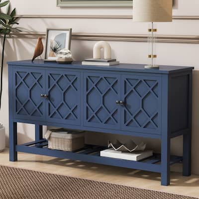 Elegant Entryway Table with Polygonal Door Design