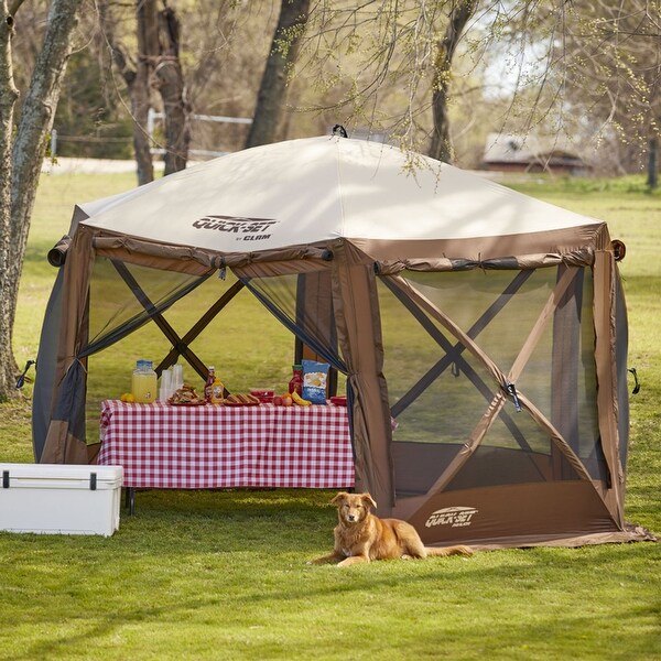 CLAM Quickset Pavilion 12.5' Portable Outdoor Gazebo Canopy Tent