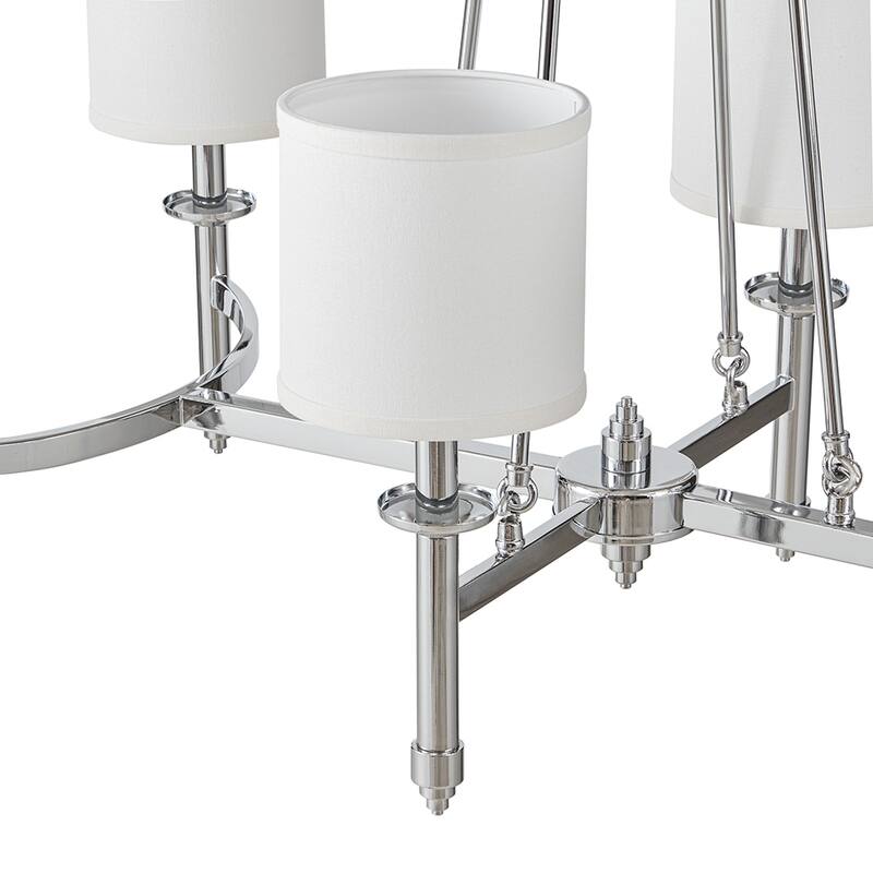 Madison Park Signature Elegenza 6-light Chandelier with Fabric Drum Shades