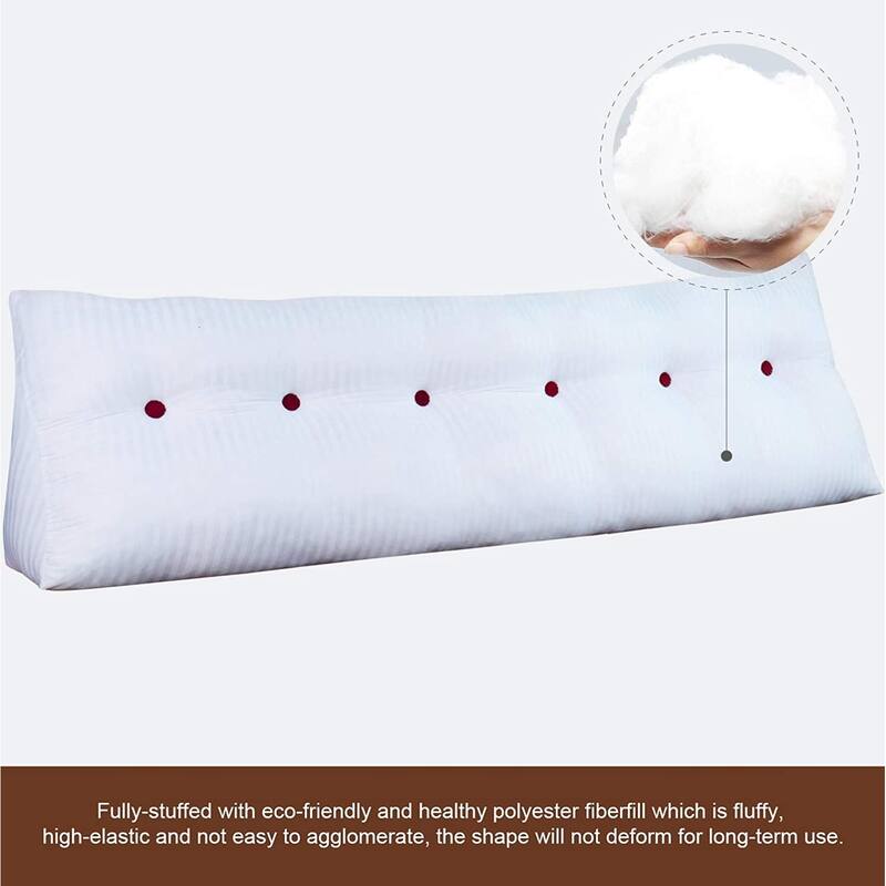 WOWMAX Bed Reading Wedge Back Support Headboard Pillow for TV Watching