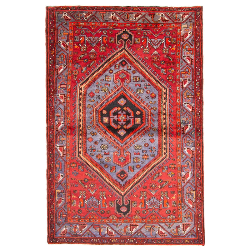ECARPETGALLERY Hand-knotted Andelz Red Wool Rug - 4'8 x 7'2