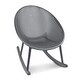 preview thumbnail 28 of 45, Set of 2 Mid-Century Modern Rocking Lounge Chairs - Egg-Shaped Breathable Plastic Seat with Durable Plastic Base, Accent Seating