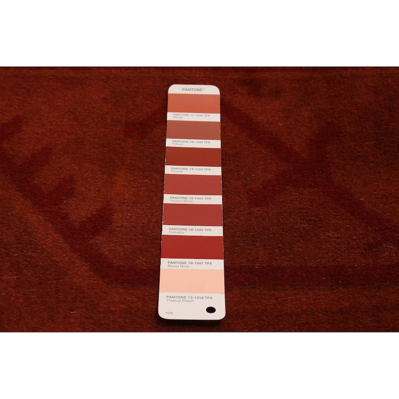 ECARPETGALLERY Hand-knotted Color Transition Dark Copper Wool Rug - 6'5 x 9'8