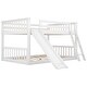 preview thumbnail 5 of 10, Full over Full Bunk Bed with Convertible Slide and Reversible Ladder, Low Bunk Design