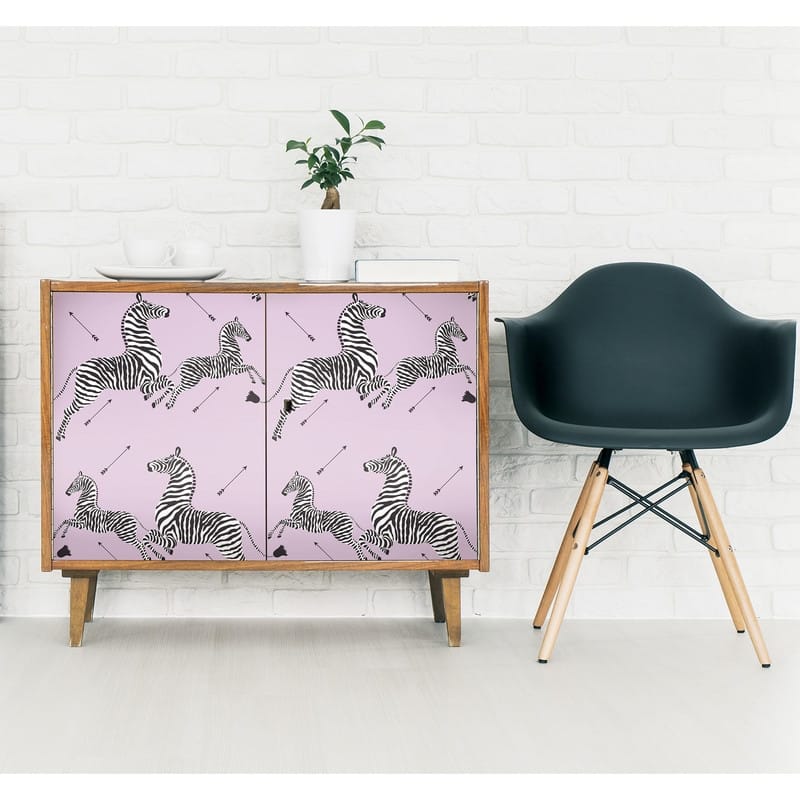 Scalamandre Lilac Zebra Safari Peel & Stick Wallpaper