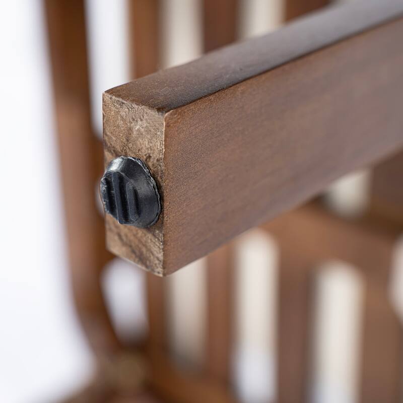 Christopher Knight Home - 5-Piece Outdoor Acacia Wood Dining Set with Sculpted Back Chairs & Slat Round Table