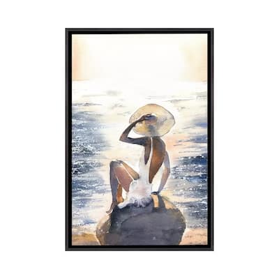 iCanvas "Woman On A Rock" by Marina Ignatova Framed