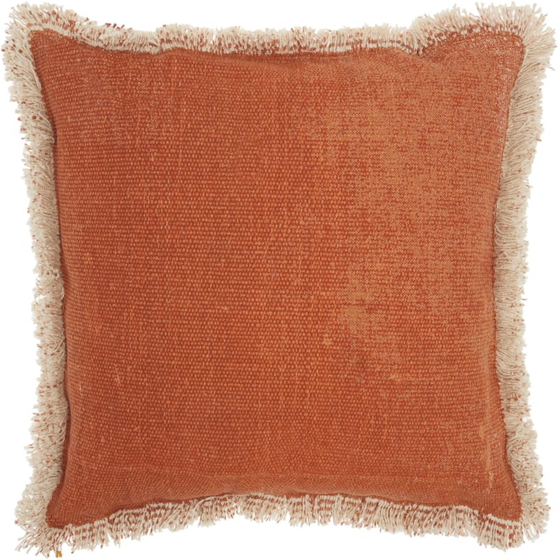 Mina Victory Stonewash Throw Pillow - 18" x 18" - Orange