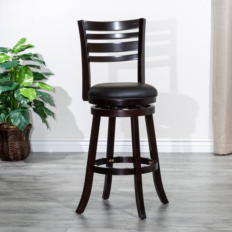 DTY Indoor Living Granby 4-Slat Back Swivel Stool