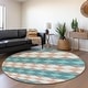 preview thumbnail 97 of 132, Premium Washable Super Soft Diamond Modern Mayfield Rug Teal - 8' x 8'