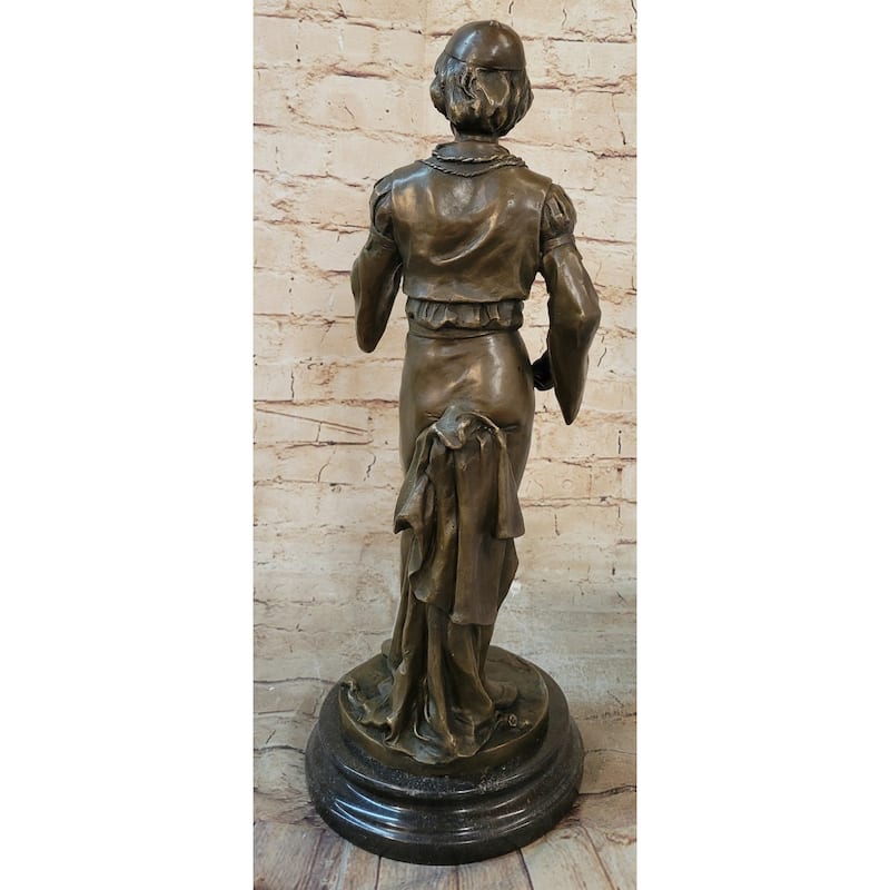 French Civil War Drummer Trumpeter Bronze Sculpture Figurine Statue Figure Art