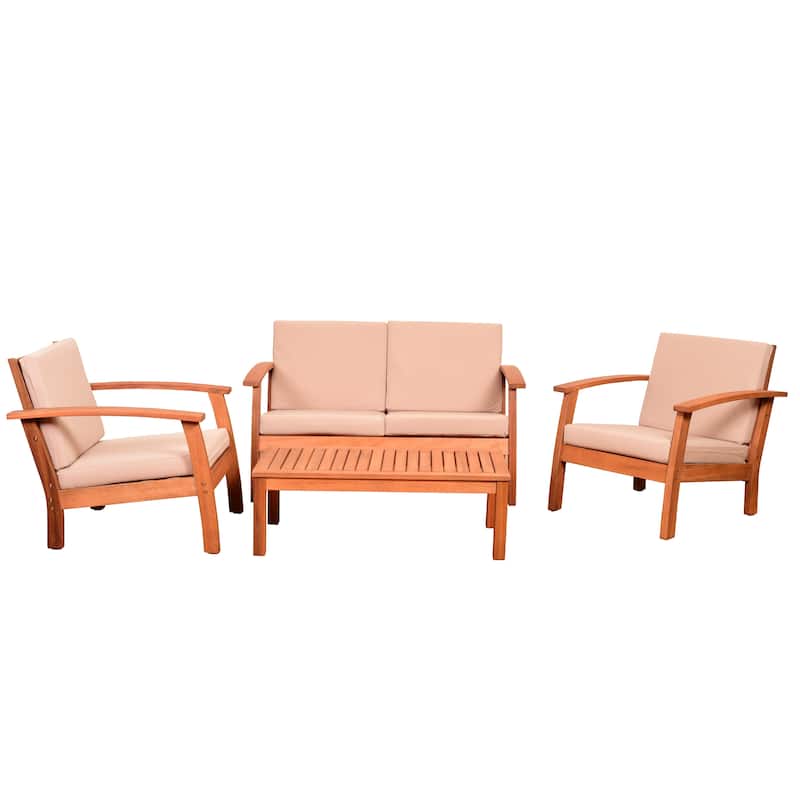 Tottenville 4-piece Patio Conversation Set by Havenside Home