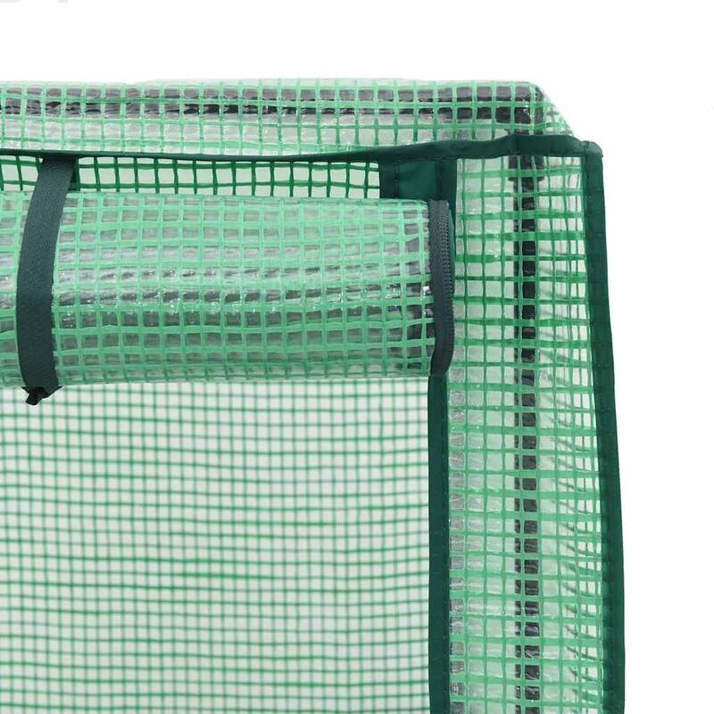 vidaXL Raised Bed Black, Green Polypropylene, Polyethylene, Iron Large - 15.7 x 63.0 x 48.4