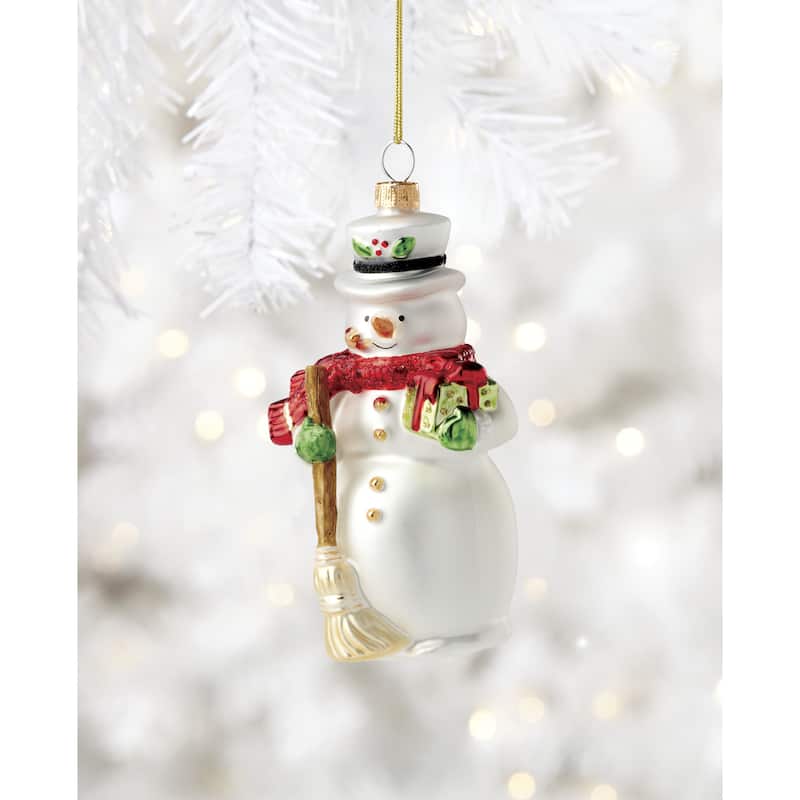 Lenox 2025 Blown Glass Snowman Ornament