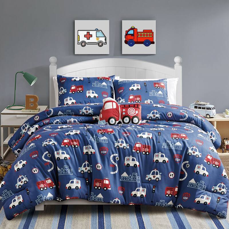 Firetruck Twin/Full size comforter set