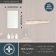 preview thumbnail 4 of 8, Melrose 1-Light 26 inch Wide Chrome Glam Bathroom Vanity Lighting Fixture, Clear Crystal Glass, Dimmable LED, Full Backplate