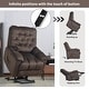preview thumbnail 34 of 33, Power Lift Chair Soft Velvet Upholstery Recliner with Remote Control