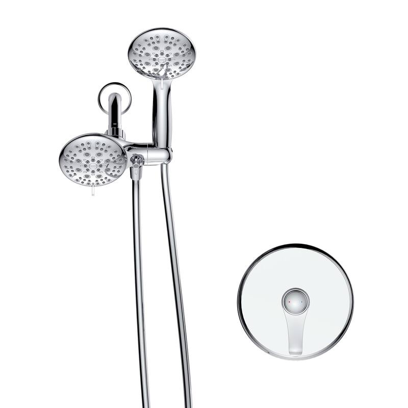 4.7 inch Wall-Mounted Round Shower System with Rough-in Valve