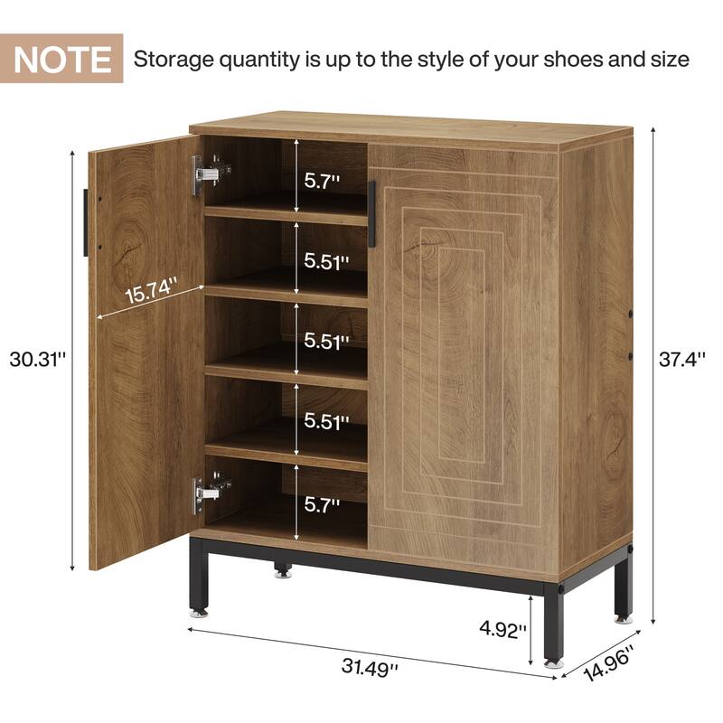 20 Pairs Entryway Shoe Storage Cabinet Storage Organizer for Closet