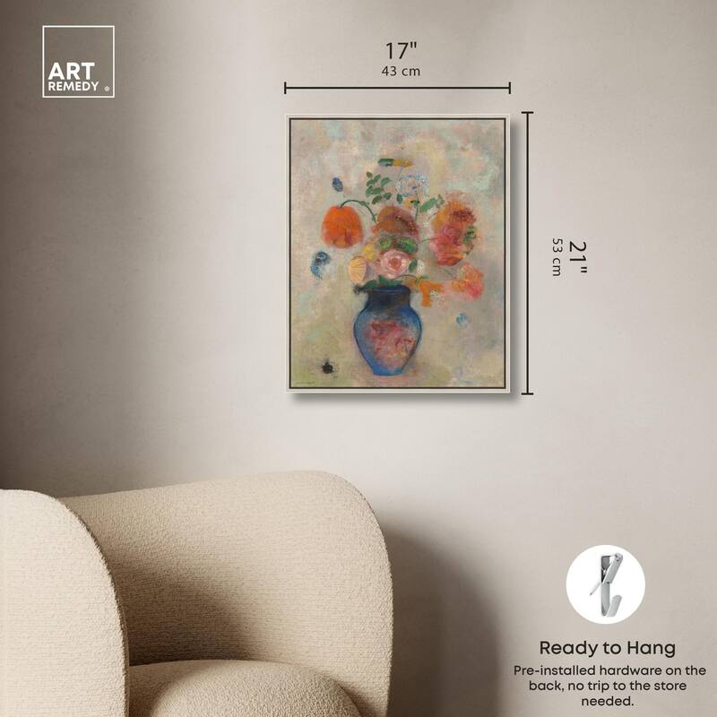 Vase with Flowers 1990 Canvas by Art Remedy