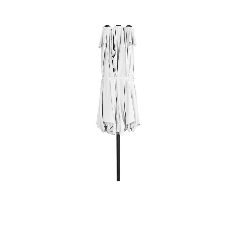 Johnn 15-foot Double-Sided Outdoor Offset Patio Twin Umbrella
