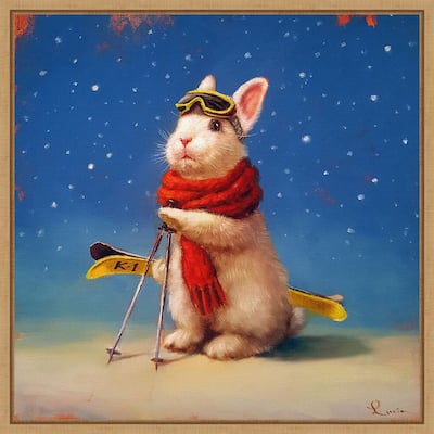 First Snow by Lucia Heffernan (22 x 22 in.), Framed Canvas Wall Art Print - Sylvie Natural