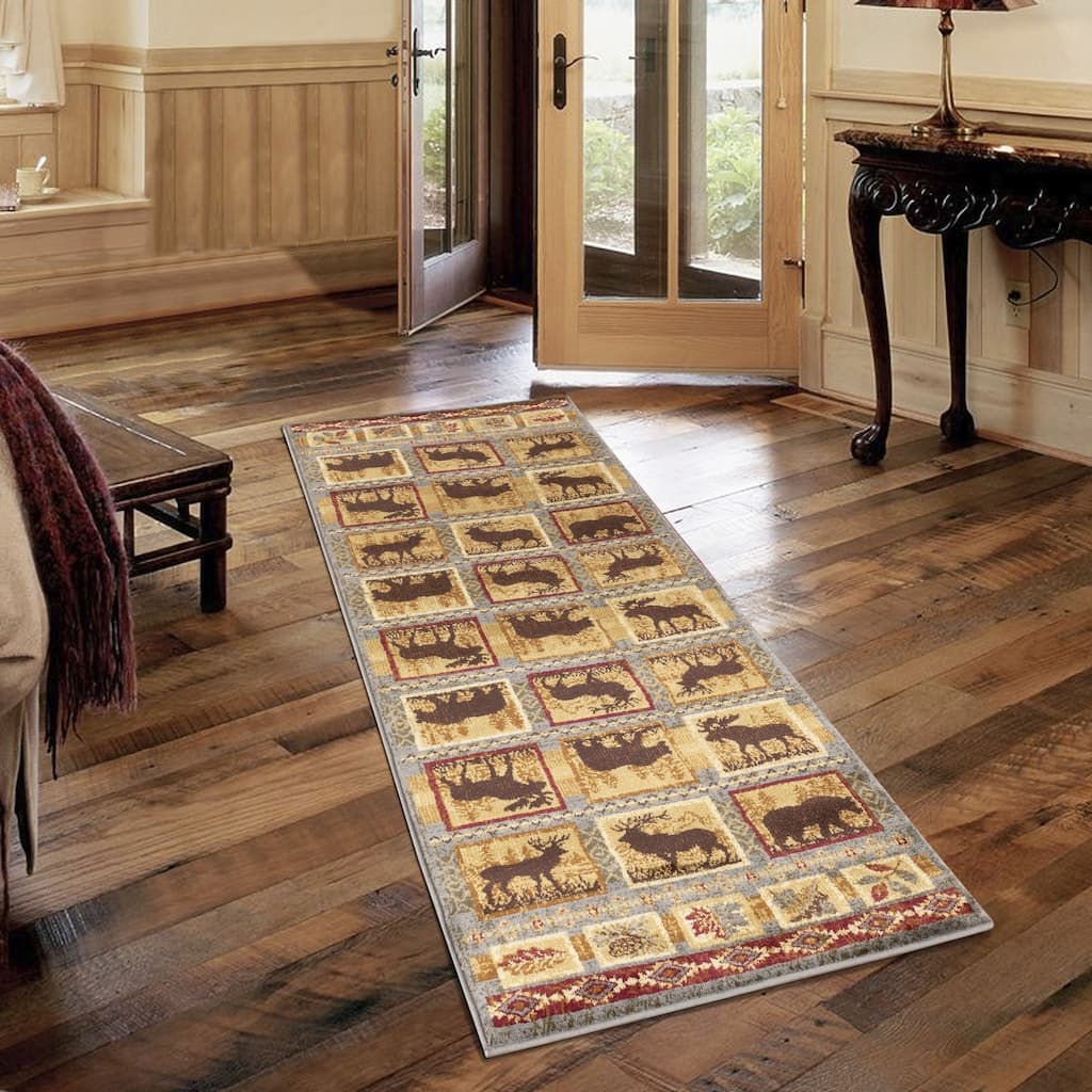Nature's Nest GC_CBL3004 Multi Lodge Area Rug