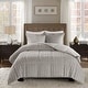 preview thumbnail 17 of 24, Madison Park York Faux Fur Comforter Mini Set Grey - California King