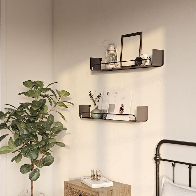 Carson Carrington Lacktorp Modern Wall Shelf (Set of 2)