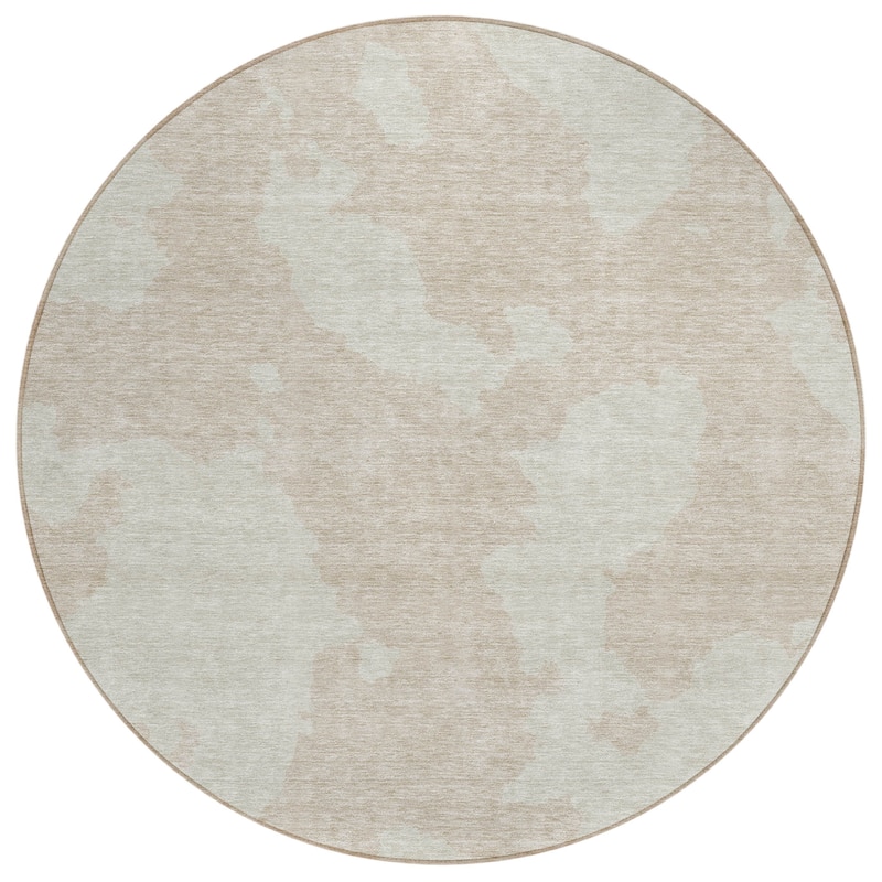 Machine Washable Indoor/ Outdoor Contemporary Abstract Chantille Rug