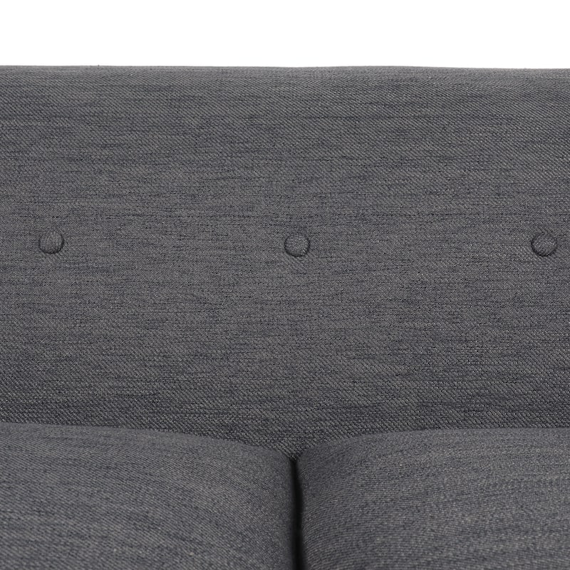 73.5" Loveseat, Family Room Fabric Sofa, Tufted Upholstered Arm Couch with Wood Legs for Living Room Bedroom