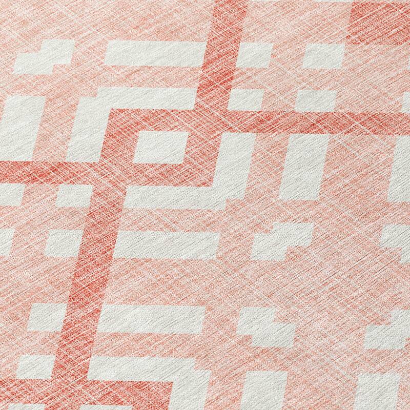 Machine Washable Indoor/ Outdoor Chantille Contemporary Trellis Rug