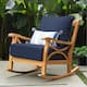Option Natural Teak/Navy Cushion