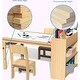 preview thumbnail 4 of 3, Children's Table and Chair Set with Storage and Sturdy Wooden Structure - Natural