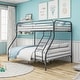 preview thumbnail 2 of 15, Twin Over Full Metal Bunk Bed with Upgraded Guardrail - Space-Saving