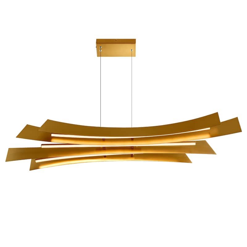 Candora Integrated LED 50in Brass Chandelier