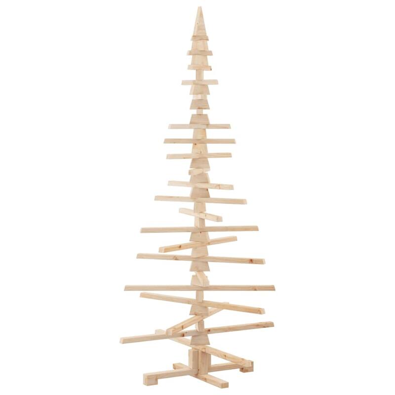 vidaXL Wooden Christmas Tree for Decoration 70.9" Solid Wood Pine